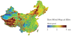 3TIER 5k China Wind Map
